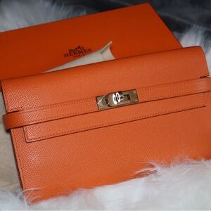 Hermes Classic Orange Clutch